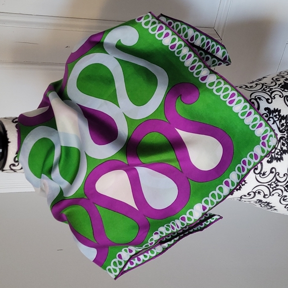 Sally Gee vintage 60's silk scarf hippy chic boho - Picture 8 of 8